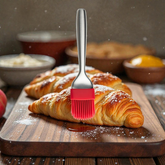Premium Stainless Steel Silicone Pastry Brush